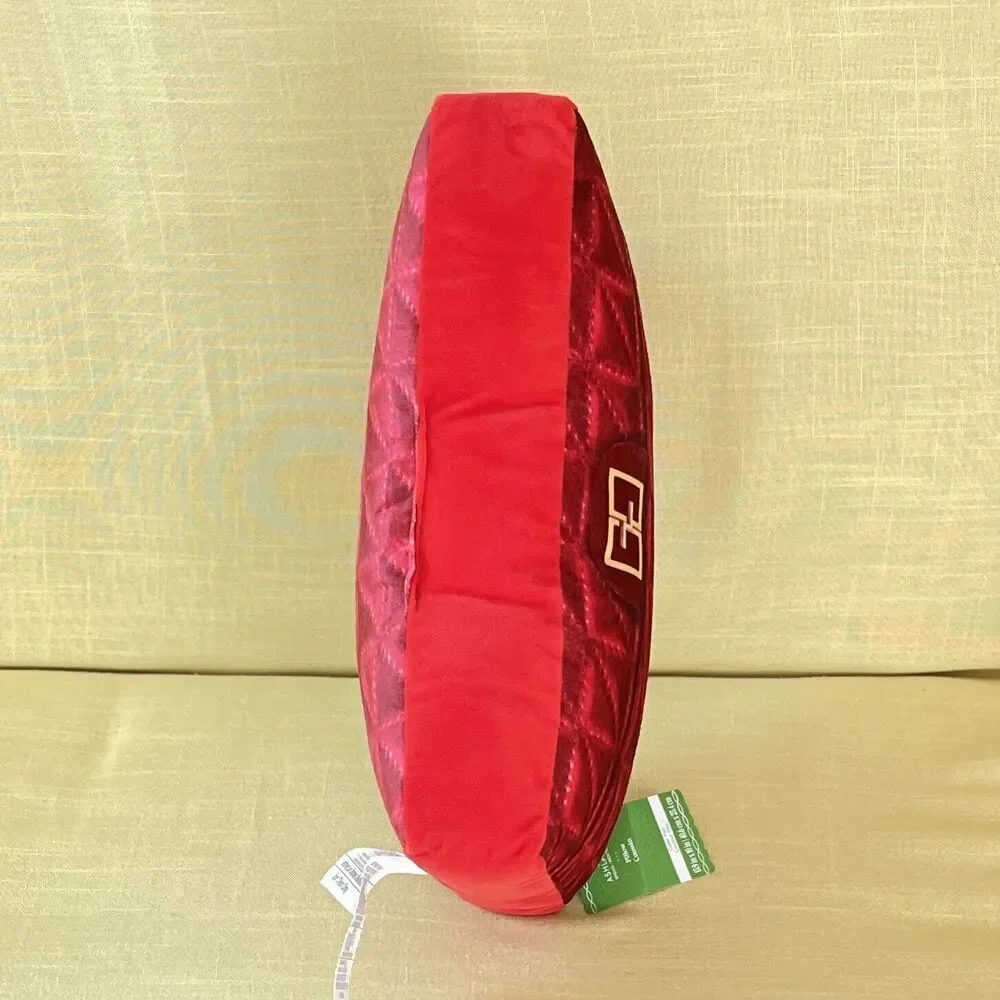 Pair of ASHLAND Spring•Printemps Decorative Throw Pillow Color Pop Red 15.9”x10”